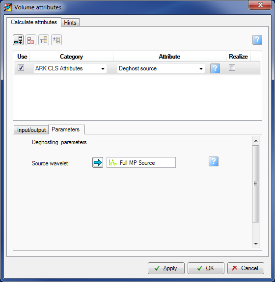 Volume attributes processing