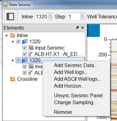 Elements tree Context menu