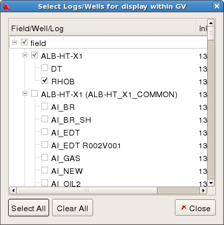 Adding Raw Well Logs to Seismic View