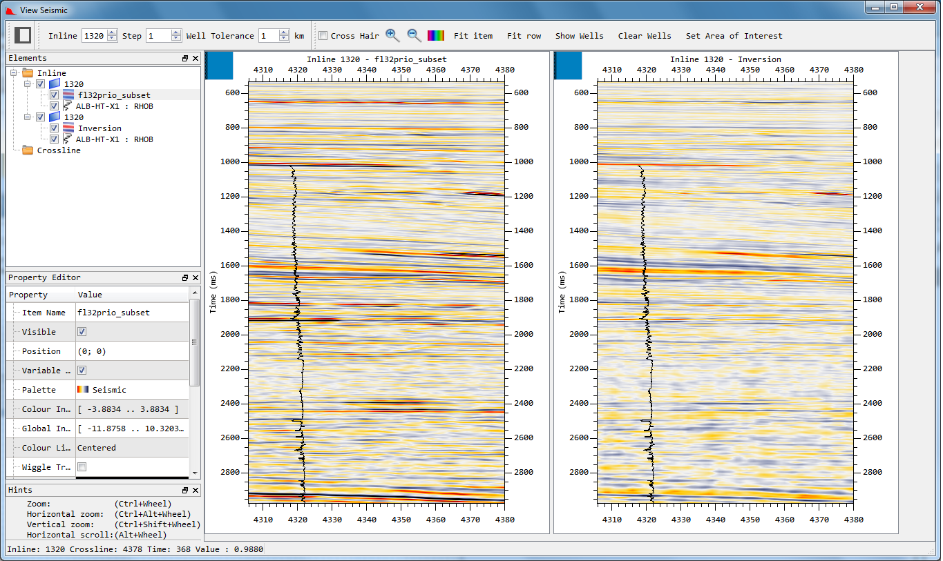 Raw logs within Seismic View