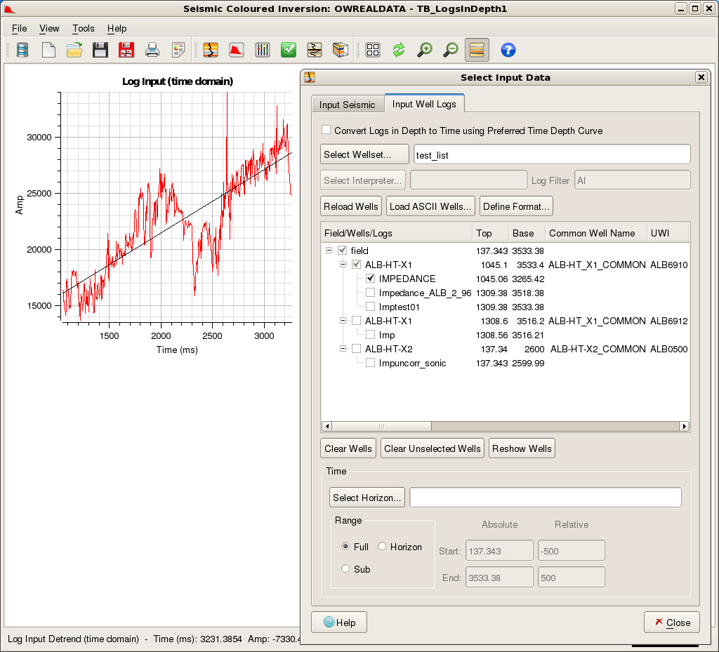 Modify Well Log Time Range (Full)