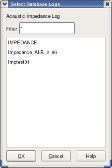 Database Well Log Loading (Select Log)