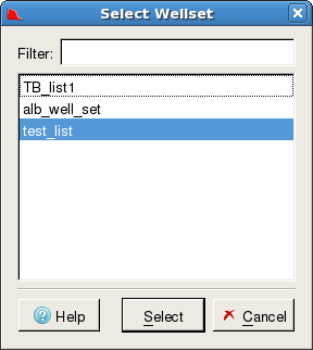 Database Well Log Loading (Select Wellset)