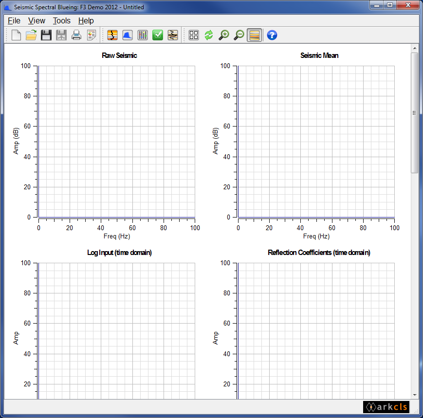 Seismic Spectral Blueing main window